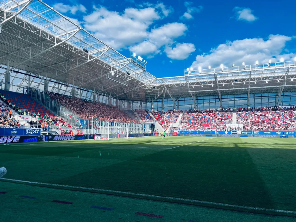 Widok stadionu ITAKA ARENA podczas meczu Odry Opole